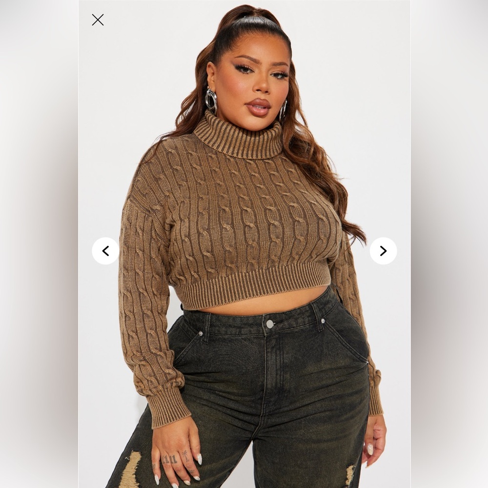 Fashion nova Almost Daily cable knit sweater